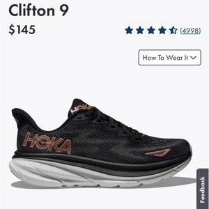 Hoka Clifton 9 size: 8 WIDE